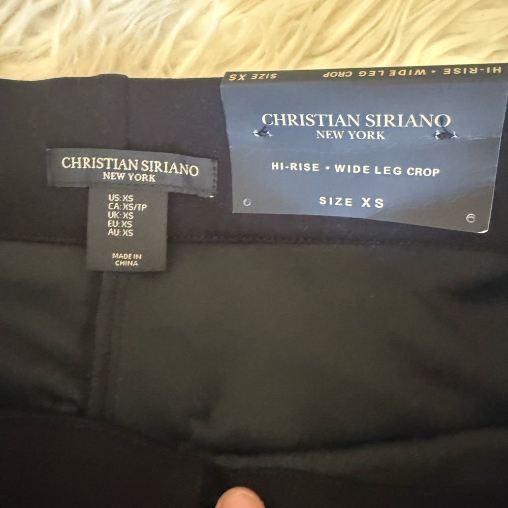 Christian Siriano Hi-Rise wide leg  Black womens Dress Pants - Picture 2 of 8